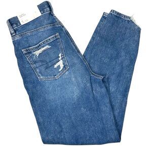NWT American Eagle AEO Relaxed Mom Jeans Dark‎ Dreams Denim Size 0 / 25 Regular